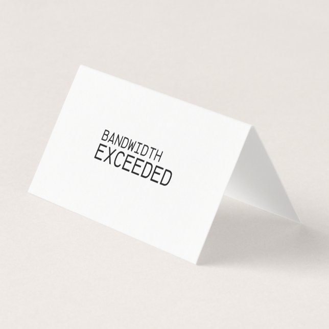 Bandwidth Exceeded | Professional Thank You Note  Kort (Framsida)