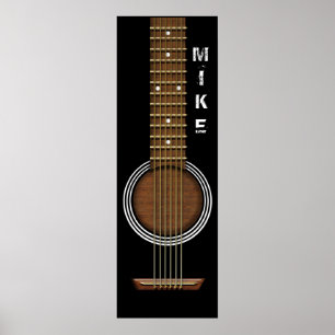 BANER FÖR AFFISCH FÖR ACOUSITIC-GITARR 12 X 36