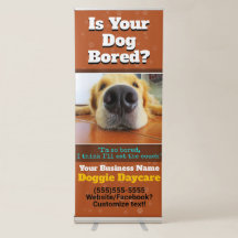 Baner för anpassade för sitta för vovveDayCarehund