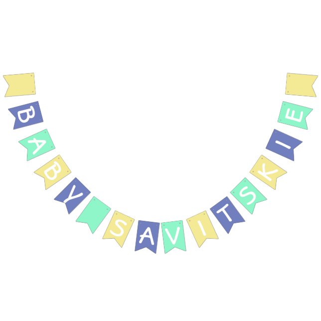 Baner för babySavitskie baby shower Vimplar (Alla)