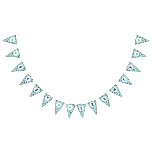 Baner för blåttvalbaby shower vimplar