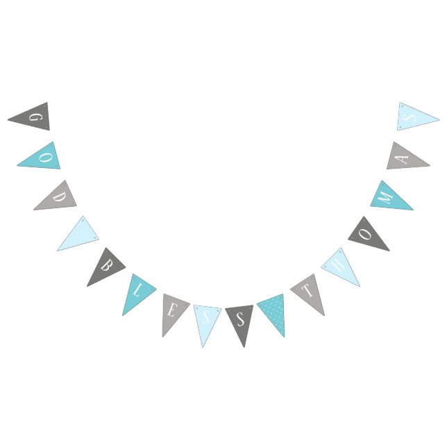 Baner för dop för för välsigna digThomas blått och Vimplar (Alla)