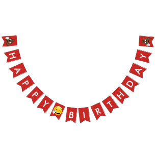 Baner för fredsteckenPoopEmoji födelsedag Vimplar