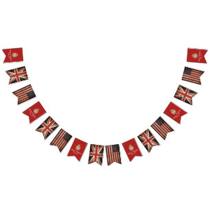 Baner för Harry Meghan UK USA flaggabröllopsfest Vimplar