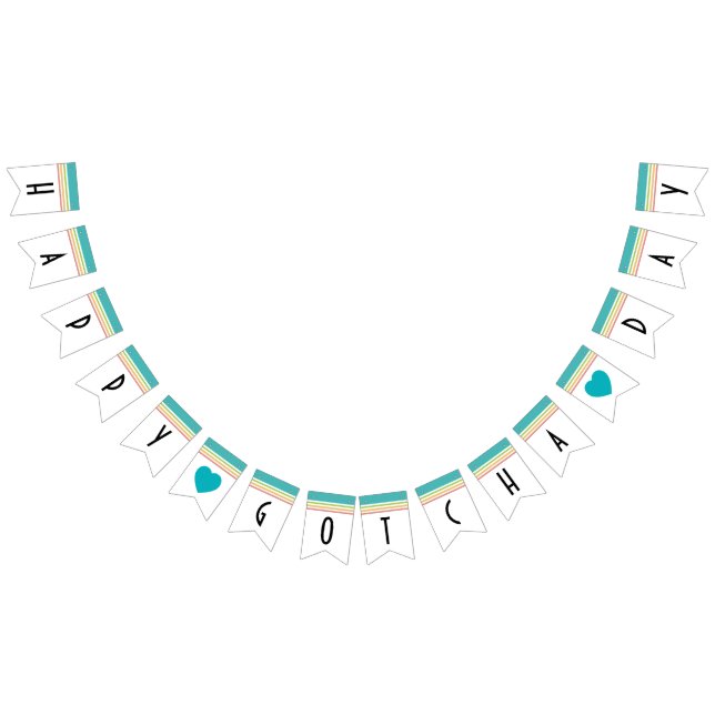 Baner för party för lyckligGotcha dagadoption Vimplar (Alla)