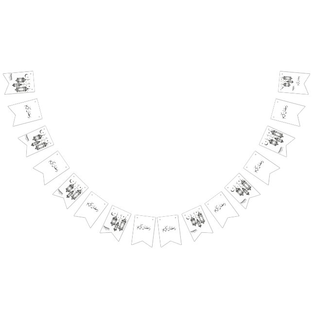 Baner för Ramadan Kareem Swallowtail partyBunting Vimplar (Alla)