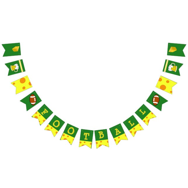 Baner för Wisconsin Cheesehead fotbollparty Vimplar (Alla)