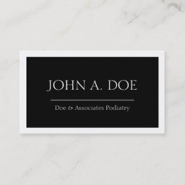 Baner W/W för svart för läkarundersökning för Visitkort