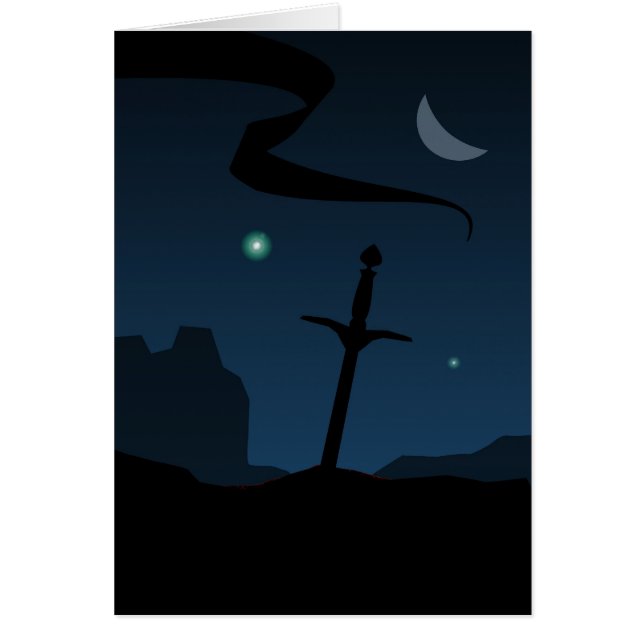 Banersvärd (kortet) hälsningskort (Framsidan)