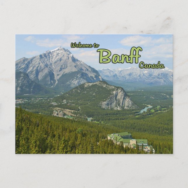 Banff Alberta Kanada Vykort (Framsida)