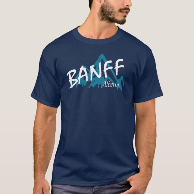 Banff Alberta Mountains T Shirt (Framsida)