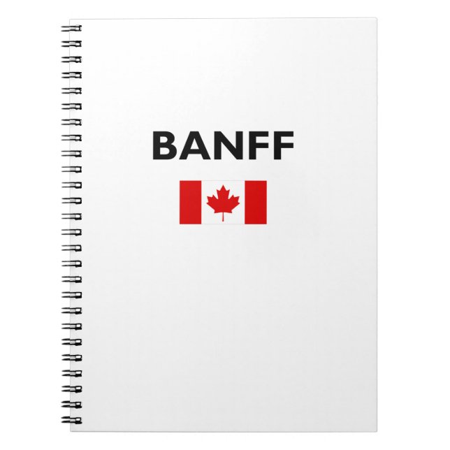Banff Canada Canadian Flagga Light-Färg Anteckningsbok (Framsidan)