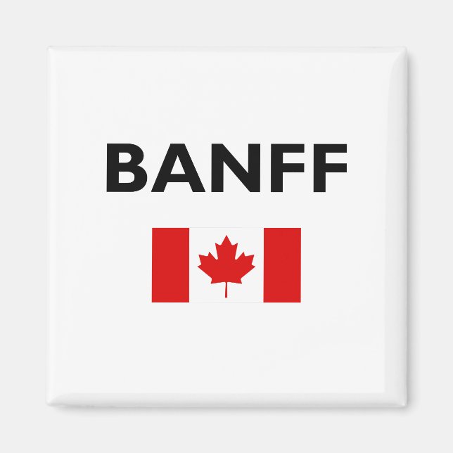 Banff Canada Canadian Flagga Light-Färg Magnet (Framsidan)