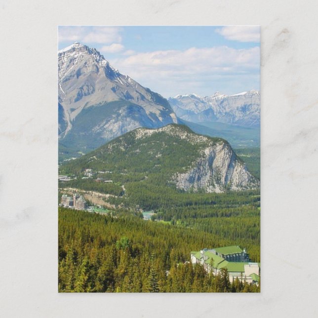 Banff Canada har sett från Sulfur Mountain Gondol Vykort (Framsida)