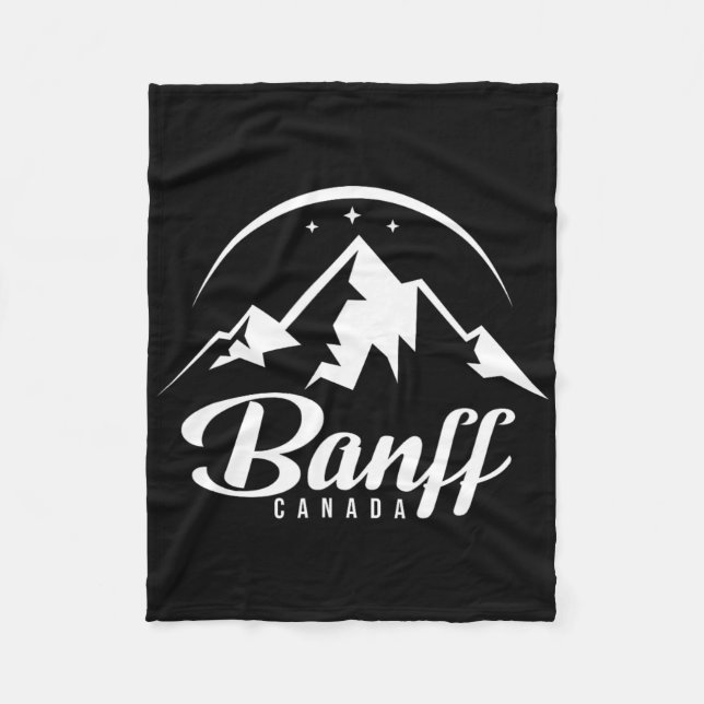 Banff Canada Ski Resort Skiing Snowboarding Fleecefilt (Framsidan)