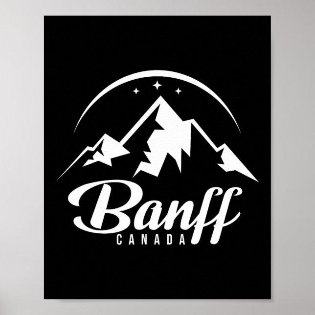 Banff Canada Ski Resort Skiing Snowboarding Poster (Framsidan)