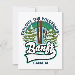 banff canada till ski logotyp kort