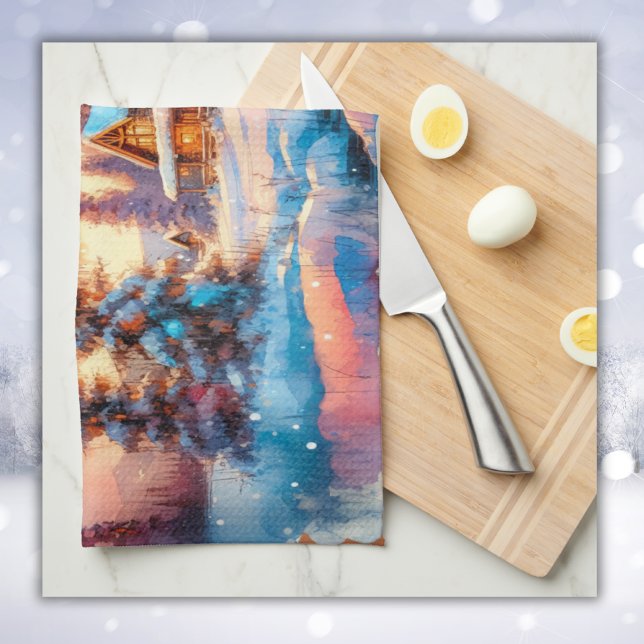 Banff Canada Watercolor Sketch | Kökshandduk (Skapare uppladdad)