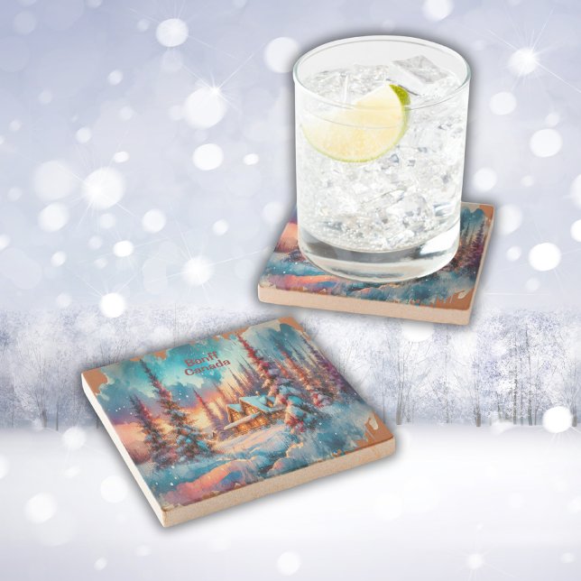 Banff Canada Watercolor Sketch | Stenunderlägg (Skapare uppladdad)