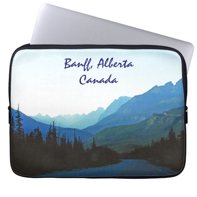 Banff Jasper Blue Laptop Sleeve (Framsidan)