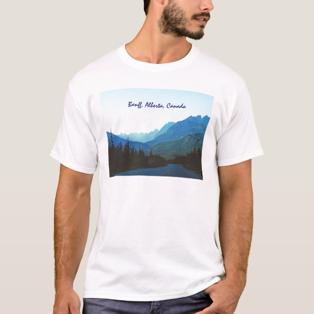 Banff Jasperblått T-shirt (Framsida)