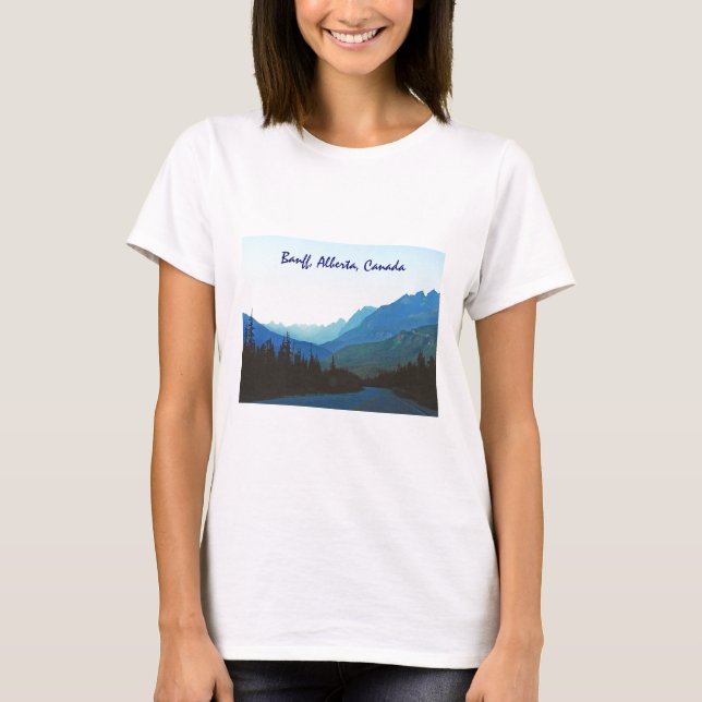 Banff Jasperblått Tee Shirt (Framsida)