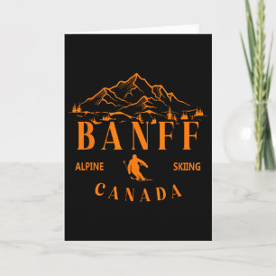 Banff Kanada Alpin Skidåkning Skidort Berg Souveni Kort