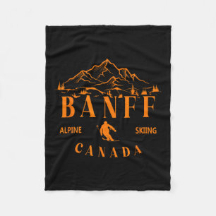 Banff Kanada Alpin Skidning Skidort Berg Souvenir Fleecefilt