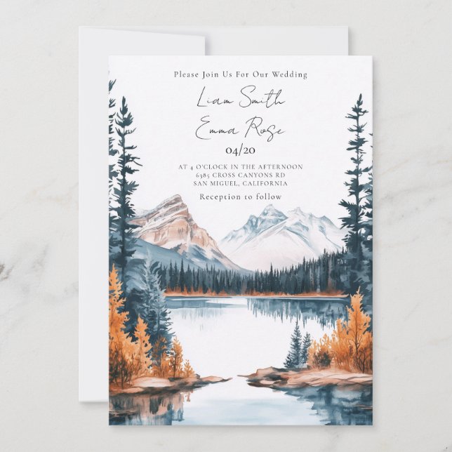 Banff Kanada Klippiga bergen Inbjudningar (Framsida)