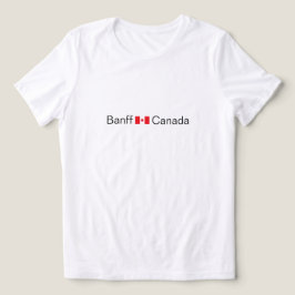 Banff, Kanada med Canadian flagga T-Shirt