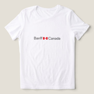 Banff, Kanada med Canadian flagga T-Shirt