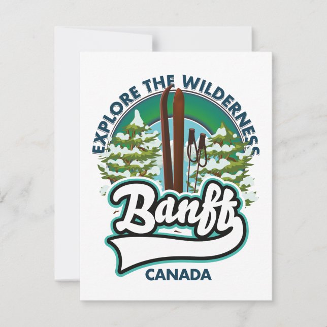 banff kanada skidlogo kort (Framsida)