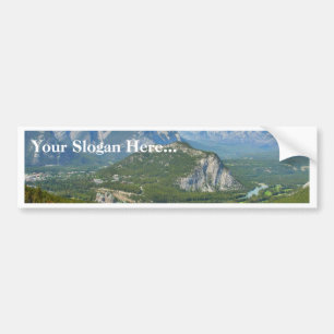Banff Kanada som ses från Sulphurberg Gondol Bildekal