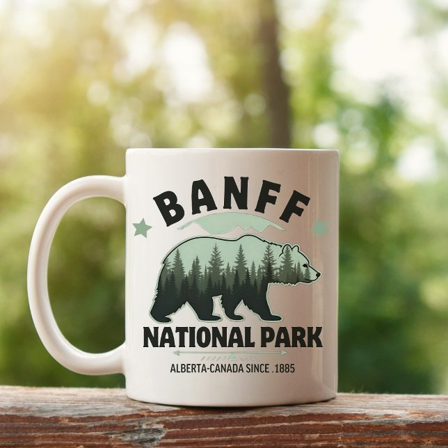 Banff National Park Adventure – Watercolor Bear Kaffemugg (Skapare uppladdad)