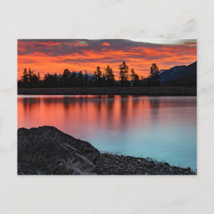 Banff National Park, Alberta Canada Sunset Vykort