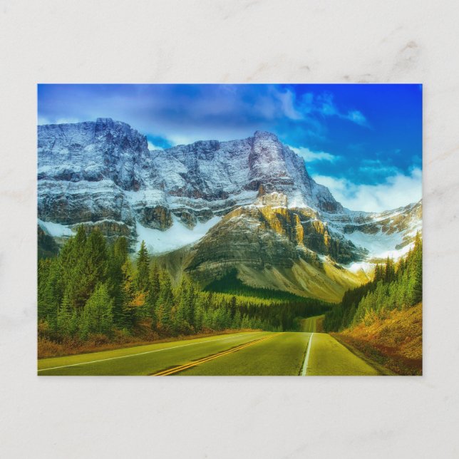 Banff National Park, Alberta Kanada Berg  Vykort (Framsida)