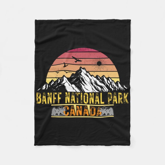 Banff National Park Alberta Kanada Camping Vandrin Fleecefilt (Framsidan)