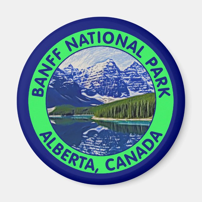 Banff National Park, Alberta, Kanada Magnet (Framsidan)