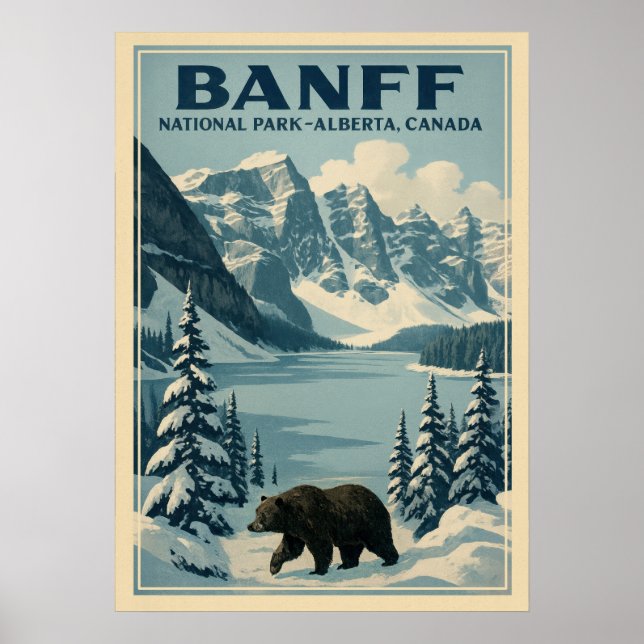 Banff National Park Alberta Kanada V01 Poster (Framsidan)