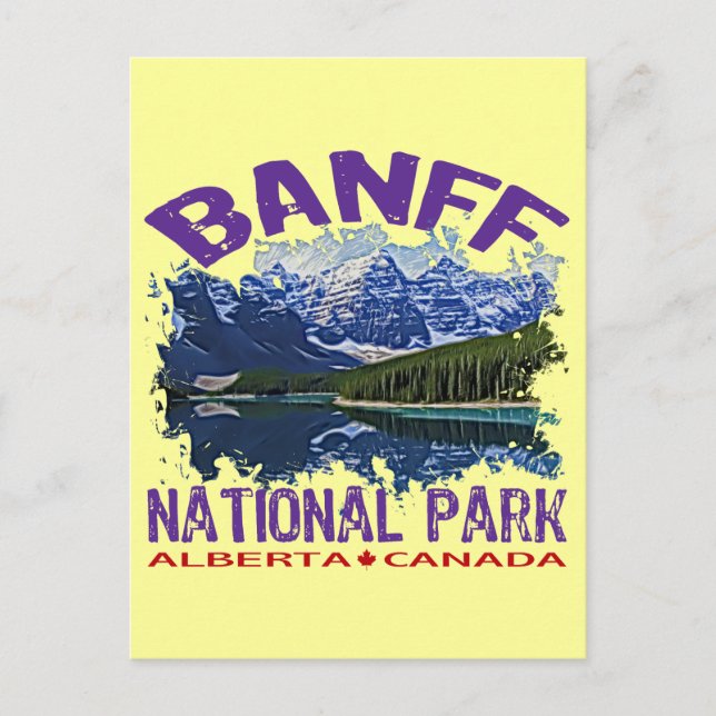 Banff National Park, Alberta Kanada Vykort (Framsida)