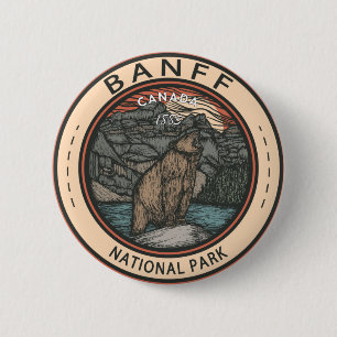 Banff National Park Canada Travel Emblem Vintage Knapp