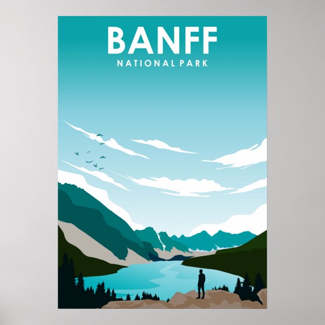 Banff National Park Canada Travel Poster (Framsidan)