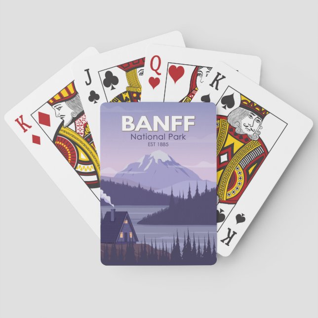Banff National Park Canada Travel Vintage Casinokort (Baksidan)