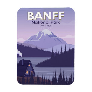 Banff National Park Canada Travel Vintage Magnet