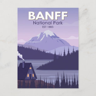 Banff National Park Canada Travel Vintage Vykort