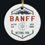 Banff National Park Canada Vintage Distress<br><div class="desc">Banff National Park Distress Badge med unik parktemamodell för mönstret löv. Parken är Kanadas första nationalpark och ingår i det kanadensiska Rocky Mountain Parker UNESCO World Heritage Site.</div>
