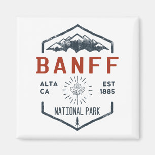 Banff National Park Canada Vintage Distress Magnet