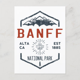 Banff National Park Canada Vintage Distress Vykort