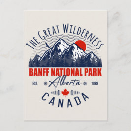 Banff National Park Canada Vintage Distress Vykort