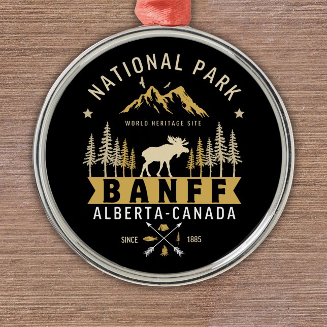 Banff National Park Cute Landscape Julgransprydnad Metall (Skapare uppladdad)